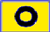 schwarzer Ring auf Gelb