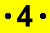 schwarze 4 auf Gelb