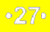weiße 27 auf Gelb