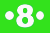 weiße 8 auf Grün
