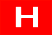 weißes H auf Rot
